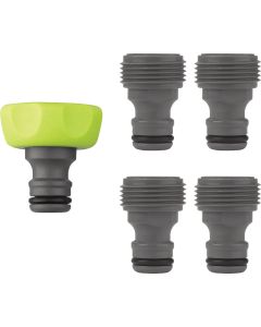 Flexzilla Standard Garden Hose Quick-Connect Fitting Plug Kit, ZillaGreen (5-Piece)