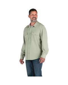 Berne Flex180 Men's XL Heathered Seagrass UPF Button Down Long Sleeve Shirt