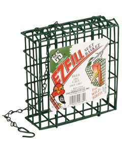 C&S EZ Fill Green 1-Cake Metal Suet Feeder