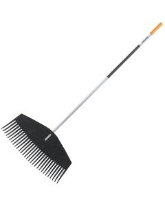 Fiskars 24 In. Poly Leaf Rake with 60 In. Aluminum Handle (29-Tine)