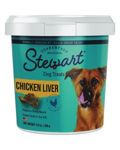 Stewart 11.5 Oz. Freeze-Dried Chicken Liver Dog Treat