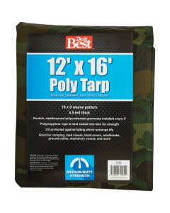 Do it Best Camo Woven 12 Ft. x 16 Ft. Medium Duty Poly Tarp