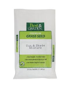 Best Garden 25 Lb. 6250 Sq. Ft. Coverage Sun & Shade Grass Seed