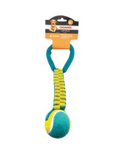 Boss Pet Chomper Braided Nylon Tennis Ball Tug Dog Toy