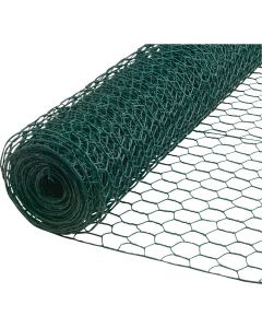 1 In. x 36 In. H. x 25 Ft. L. Green Vinyl-Coated Poultry Netting