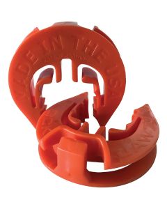 LockJawz Corner & In-Line Orange HDPE T-Post Electric Fence Insulator (25-Pack)