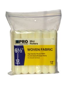 6-1/2" x 1/4" Nap Pro Solutions 41626 Signature, White Woven Mini-Roller Cover, 12-Pack