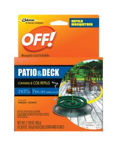 OFF! 4 Hr. Patio & Deck Coil Mosquito Repellent Refill (6-Pack)