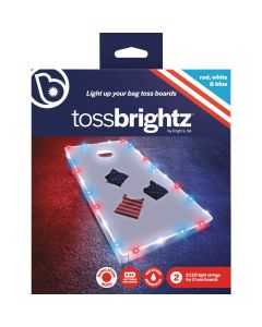 Tossbrightz 26 Ft. Patriotic LED Cornhole Lighting Kit