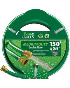 Best Garden 5/8 In. Dia. x 150 Ft. L. Medium-Duty Rubber & Vinyl Garden Hose W/Guard-N-Grip