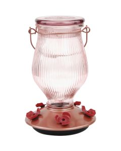 Perky-Pet 24 Oz. Rose Gold Glass Top-Fill Hummingbird Feeder