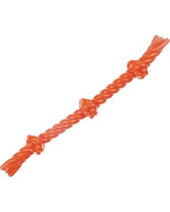 Boss Pet Infinity TPR 3-Knot TPR Rope Orange Dog Toy