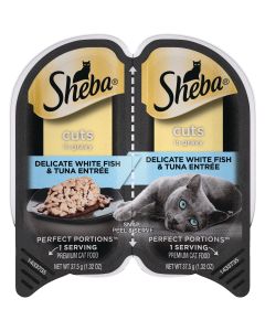 Sheba Perfect Portions Cuts in Gravy 2.6 Oz. Delicate Whitefish/Tuna Adult Wet Cat Food