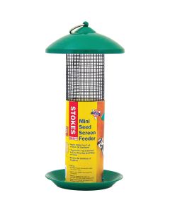 Stokes Select Green Plastic 1.6 Lb. Capacity Mini Screen Tube Bird Feeder