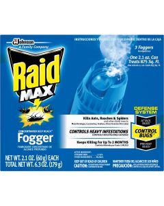 Raid Max Concentrated Deep Reach 2.1 Oz. Indoor Insect Fogger (3-Pack)