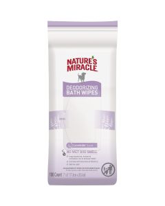 Nature's Miracle Lavender Scent Deodorizing Dog Bath Wipes (100-Pack)