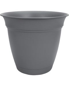 HC Companies Eclipse 10 In. Warm Gray Planter with Saucer