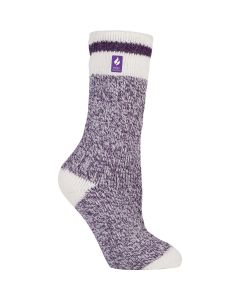 Heat Holders Snowdrop Women's 5 to 9 Purple Crew Sock