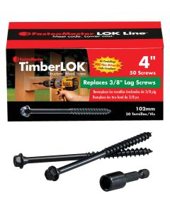 Fastenmaster Timberlok 4 In. Countersunk Hex Washer Structure Screw (50 Ct.)