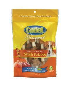 Cadet Gourmet Triple Flavored Chicken, Duck, & Sweet Potato Shish Kabobs Small Dog Treat, 4 Oz.