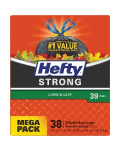 Hefty Strong 39 Gal. Black Lawn & Leaf Bag (38-Count)