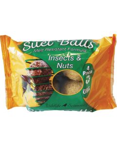 Wildlife Sciences Insect & Nut Suet Ball (4-Pack)