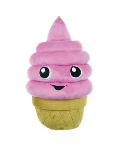 Boss Pet Chomper Food Junkeez Plush Ice Cream Cone Small Dog Toy