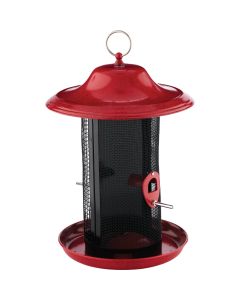 Stokes Select Red Rock Metal 3.3 Lb. Capacity Dual Chamber Bird Feeder