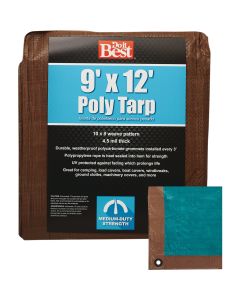 9x12 Br/Gr Med Duty Tarp