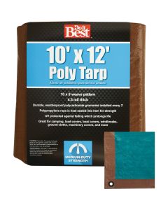 10x12 Br/Gr Medduty Tarp