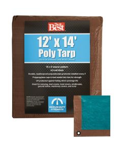 12x14 Br/Gr Medduty Tarp