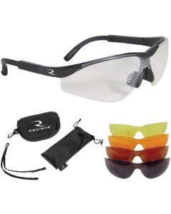 Radians T-85 Black Frame Shooting Glasses Kit with 5 Interchangeable Lenses