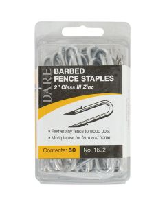 Dare 2 In. x 9 Ga. Galvanized Barbed Staple (50-Count)