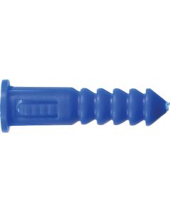 Hillman #8 - #10 - #12 Thread x 1-1/4 In. Blue Ribbed Plastic Anchor (100 Ct.)