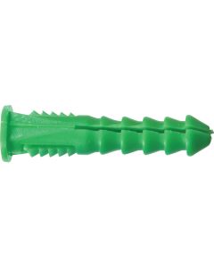 Hillman #12 - #14 - #16 Thread x 1-1/2 In. Green Ribbed Plastic Anchor (50 Ct.)