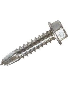 Hillman 1/4 In. - #14 x 1 In. Hex Washer Head Self-Drilling Sheet Metal Screw (100 Ct.)