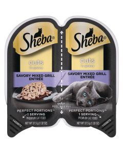 Sheba Perfect Portions Cuts in Gravy 2.6 Oz. Savory Mixed Grill Adult Wet Cat Food