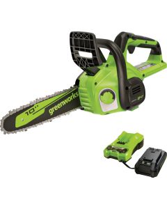 Greenworks 24V 10 In. Chainsaw with 2.0 Ah USB Battery & Charger