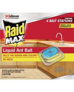 Raid Max 0.25 Oz. Liquid Ant Bait Station (4-Pack)