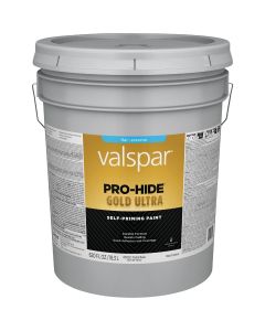 Valspar Pro-Hide Gold Ultra Latex Flat Exterior House Paint, Pastel Base, 5 Gal.