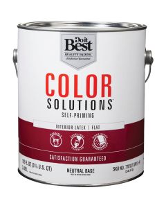 Do it Best Color Solutions Latex Self-Priming Flat Interior Wall Paint, Neutral Base, 1 Gal.