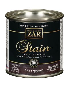 ZAR Oil-Based Wood Stain, Baby Grand, 1/2 Pt.