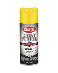 Krylon Rust Tough 12 Oz. Gloss Alkyd Enamel Spray Paint, Yellow