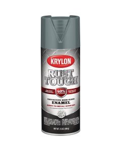 Krylon Rust Tough 12 Oz. Gloss Alkyd Enamel Spray Paint, Smoke Gray