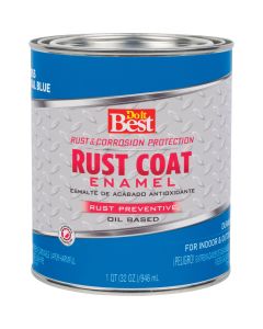 Do it Best Rust Coat Oil-Based Gloss Enamel, Royal Blue, 1 Qt.