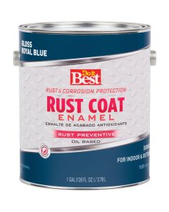 Do it Best Rust Coat Oil-Based Gloss Enamel, Royal Blue, 1 Gal.