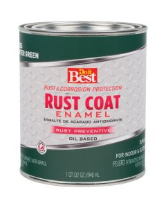 Do it Best Rust Coat Oil-Based Gloss Enamel, Hunter Green, 1 Qt.