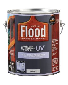 Flood CWF-UV Oil-Modified Fence Deck and Siding Wood Finish, Redwood, 1 Gal.