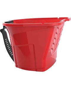 Handy Pro Pail 1 Qt. Red Paint Brush & Mini Roller Painter's Bucket With Adjustable Strap And Magnetic Brush Holder