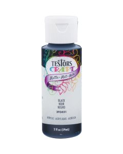 Testors 2 Oz. Acrylic Matte Craft Paint, Black